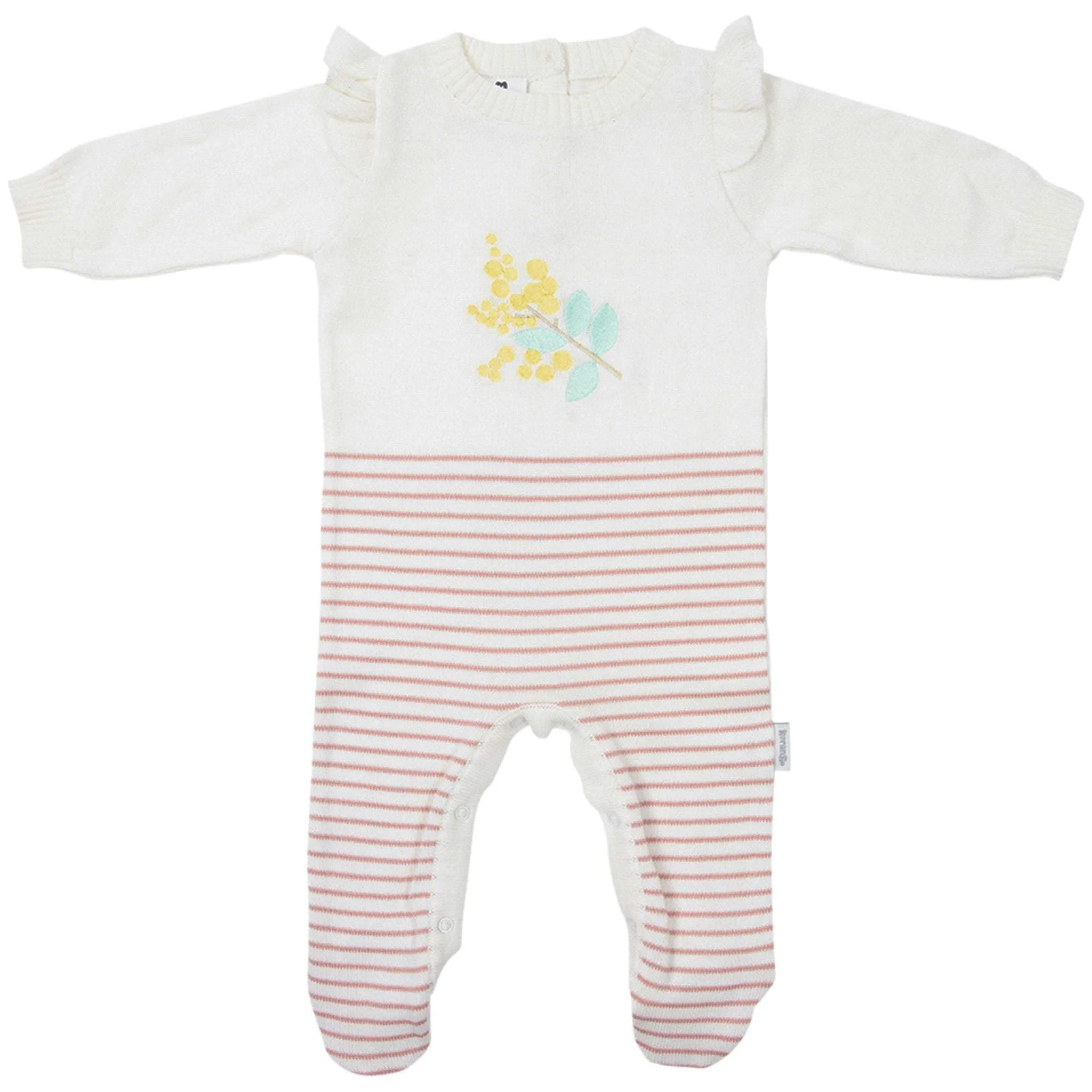 Wattle Knit Romper Cream