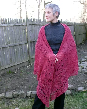 Whispering Pines Triangle Shawl <br/><small>knitting pattern</small>