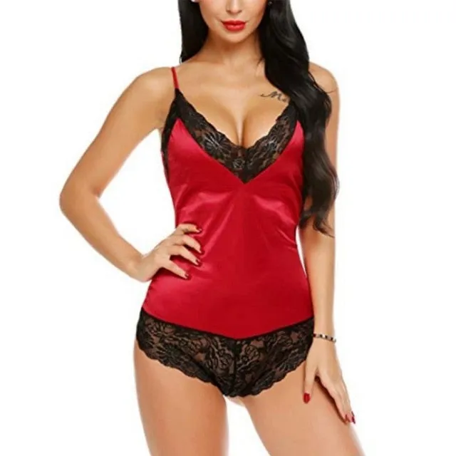 Women Sexy Lingerie Lace Temptation Bodysuit Underwear Sling Nightwear Underwear Sling Sexy Underwear