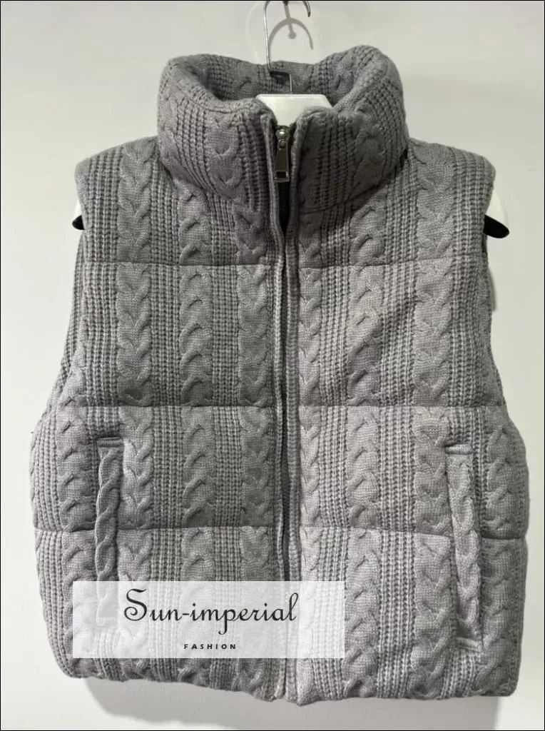 Women's Knitted Padded Vest