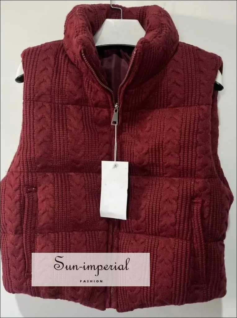 Women's Knitted Padded Vest