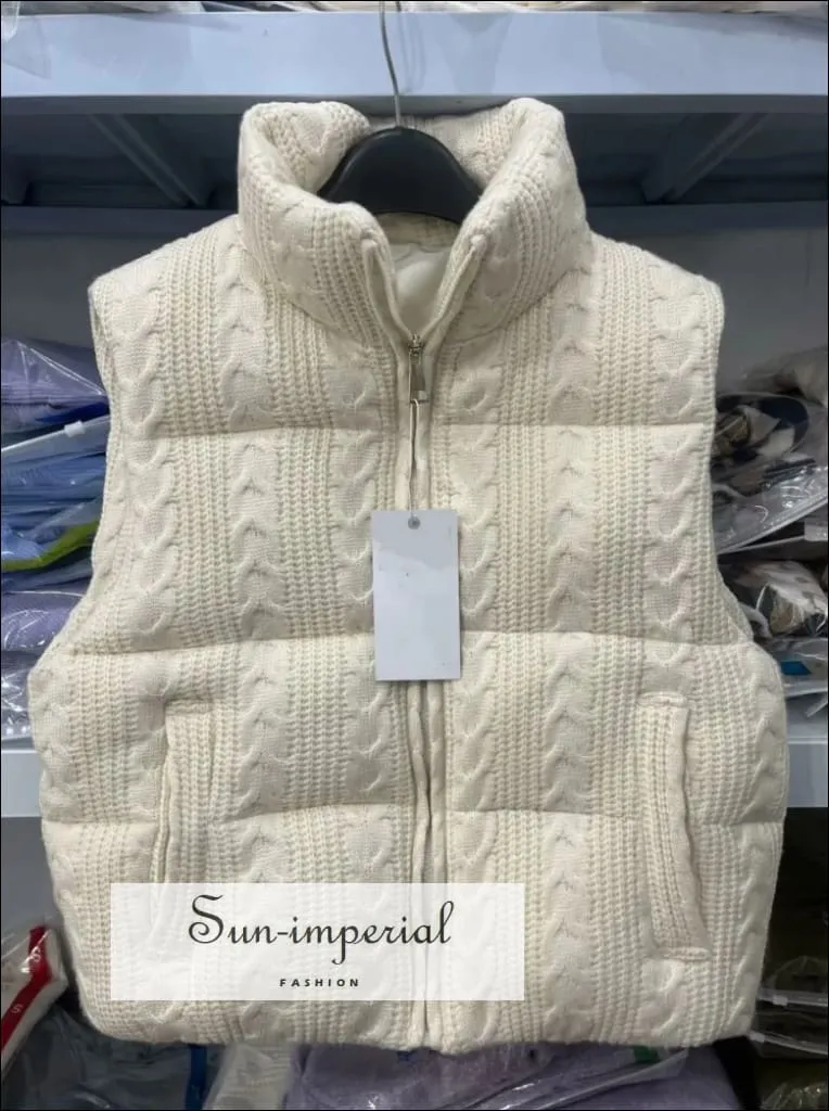 Women's Knitted Padded Vest
