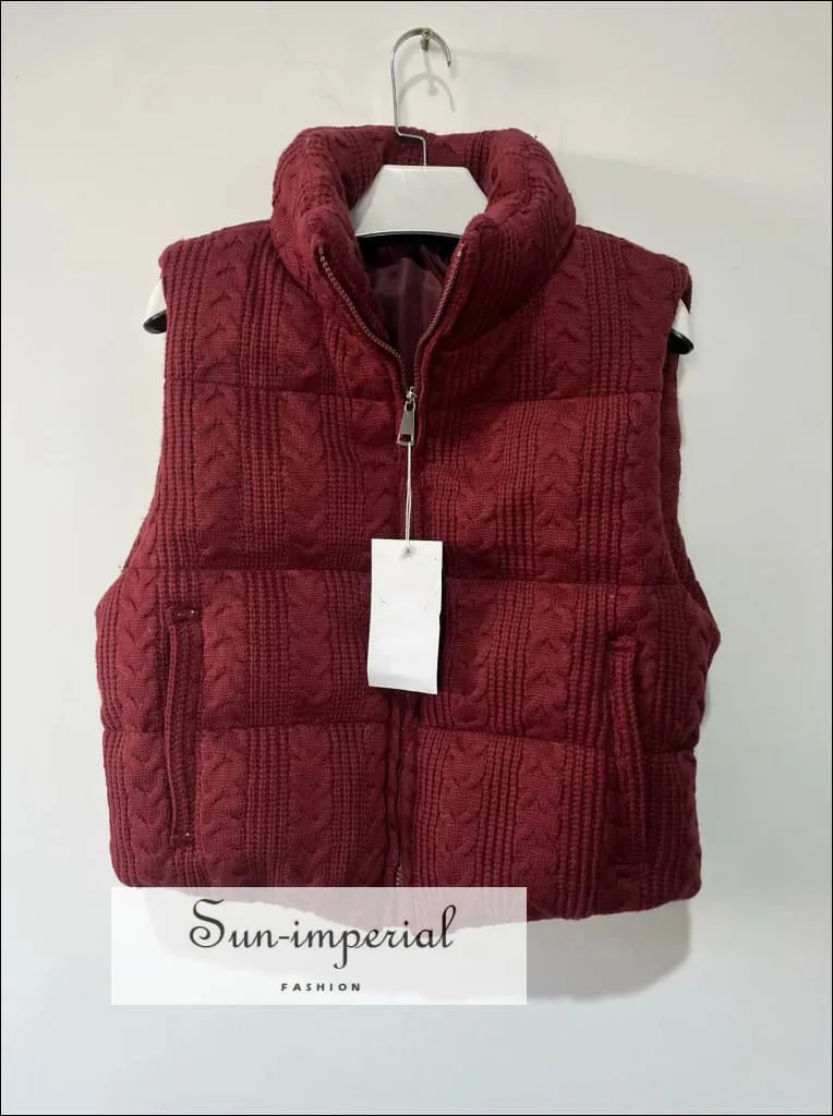 Women's Knitted Padded Vest