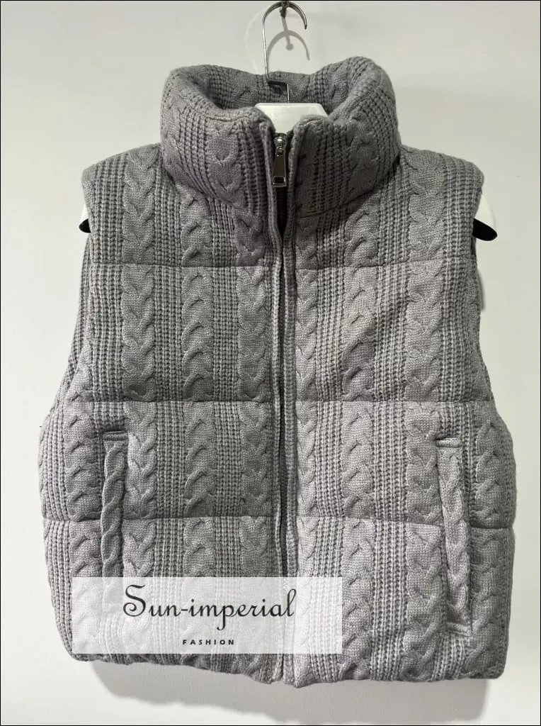 Women's Knitted Padded Vest