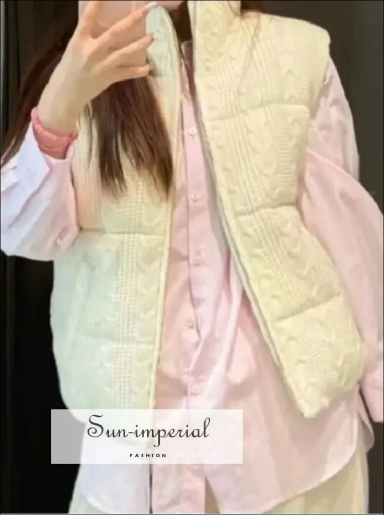 Women's Knitted Padded Vest