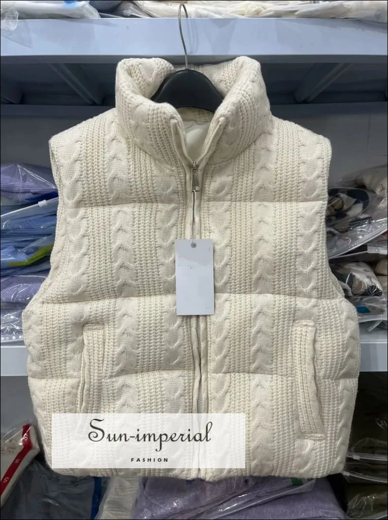 Women's Knitted Padded Vest