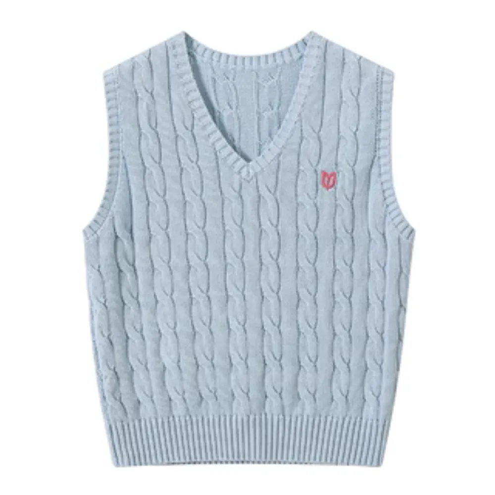 Women's Sweet Love Embroidered Knitted Vest