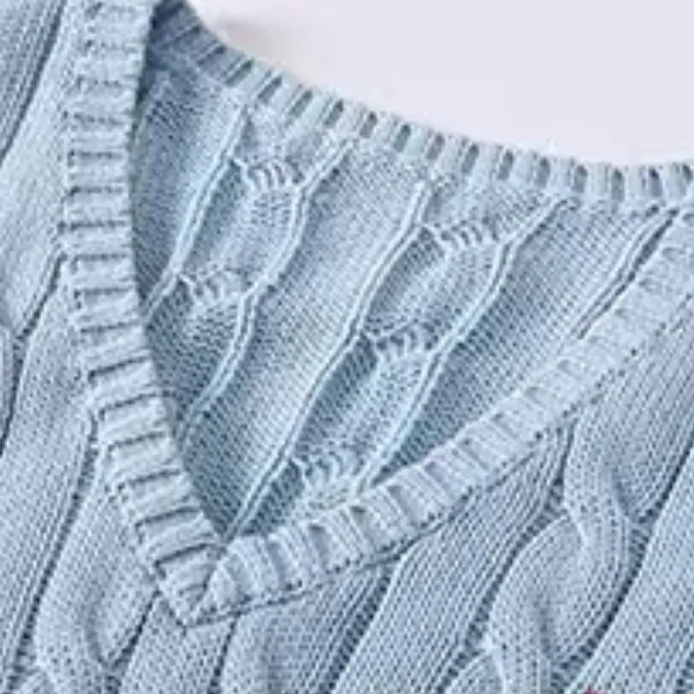 Women's Sweet Love Embroidered Knitted Vest