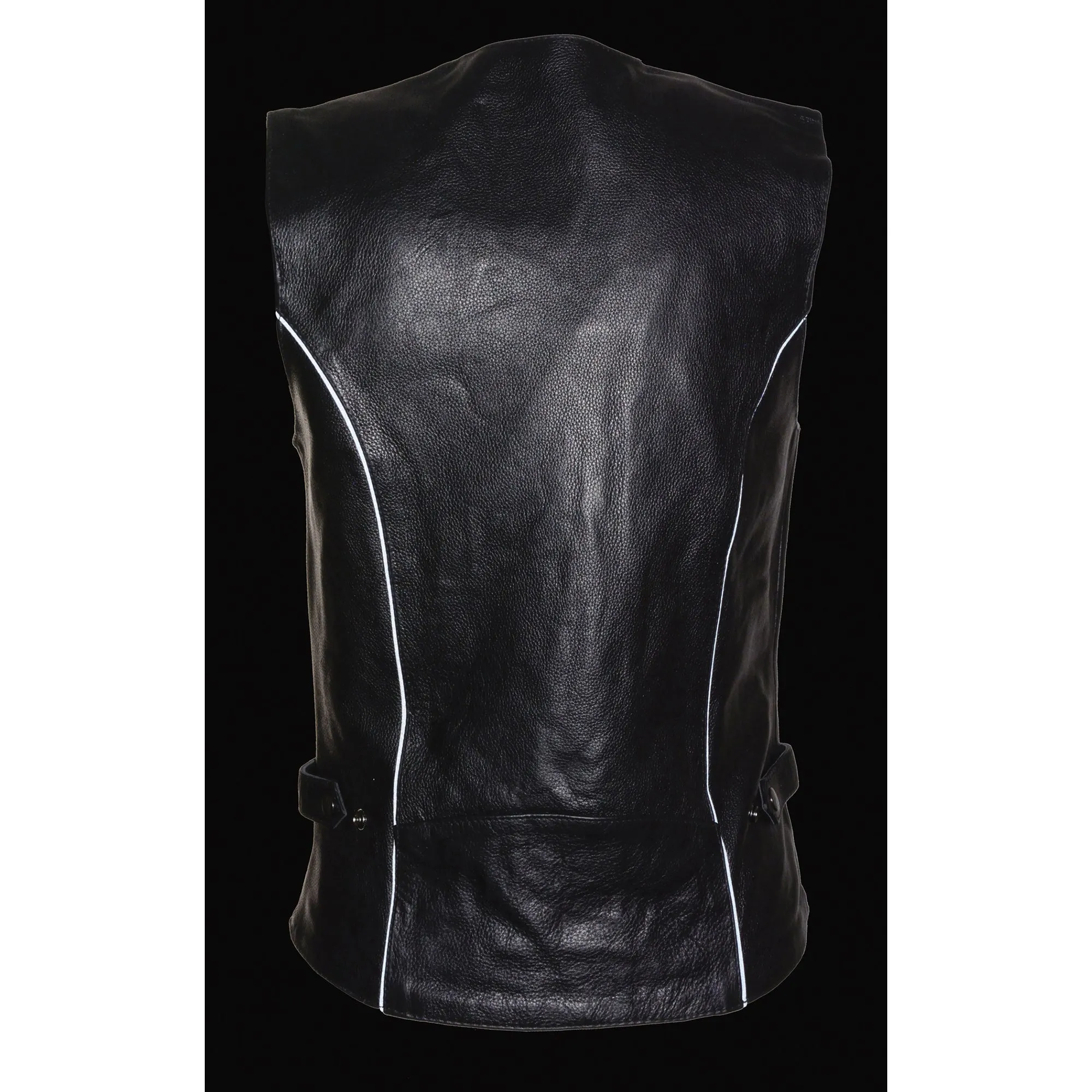 Women's Vest w/ Reflective Tribal Design & Piping
